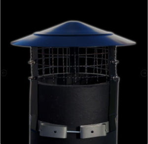 Anti Bird / Anti Rain Chimney Cowl 8″-9″ in Black - COWLS (NON ELECT) - Beattys of Loughrea