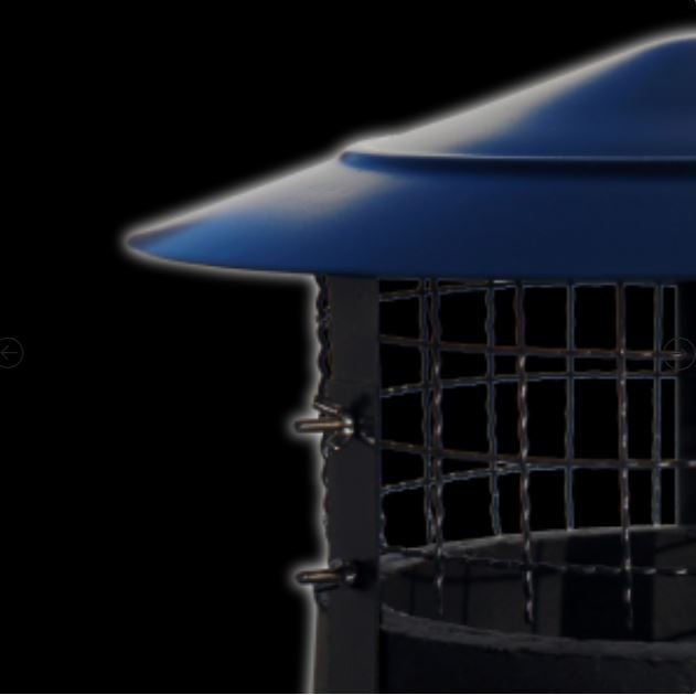 Anti Bird / Anti Rain Chimney Cowl 8″-9″ in Black - COWLS (NON ELECT) - Beattys of Loughrea