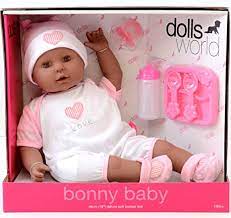 Dolls World Bonny Baby Darker Skin - DOLLS - Beattys of Loughrea