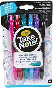 Crayola Take Note 6Pk Washable Gel Pens - ART & CRAFT/MAGIC/AIRFIX - Beattys of Loughrea