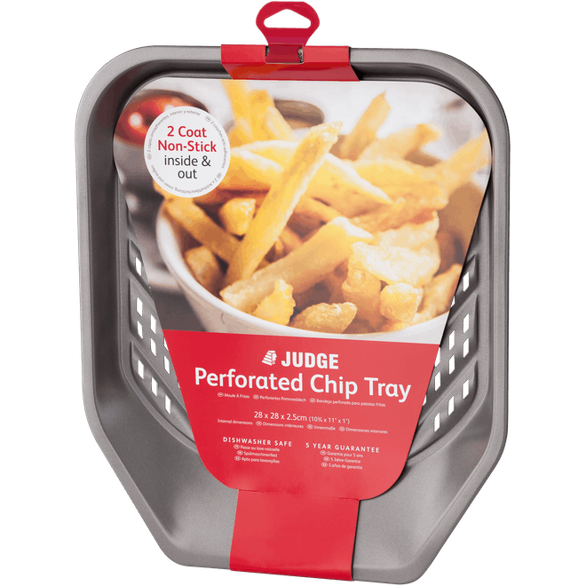Judge Bakeware, 28 x 28 x 2.5cm Perforated Chip Tray, Non-Stick - BAKEWARE - Beattys of Loughrea