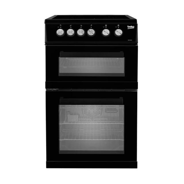 Beko 50cm Electric Cooker with Double Oven KDVC563AK - ELECT COOKER FREESTANDING <65CM - Beattys of Loughrea