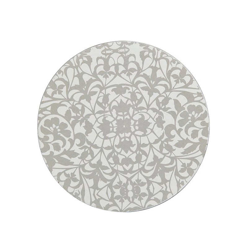 Denby Monsoon Filigree Silver Round Coaster x4 - TABLEMATS/COASTERS - Beattys of Loughrea