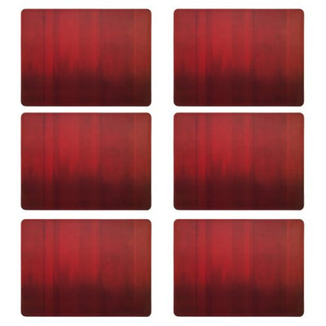 Denby Colours Set Of 6 Red Placemats - TABLEMATS/COASTERS - Beattys of Loughrea