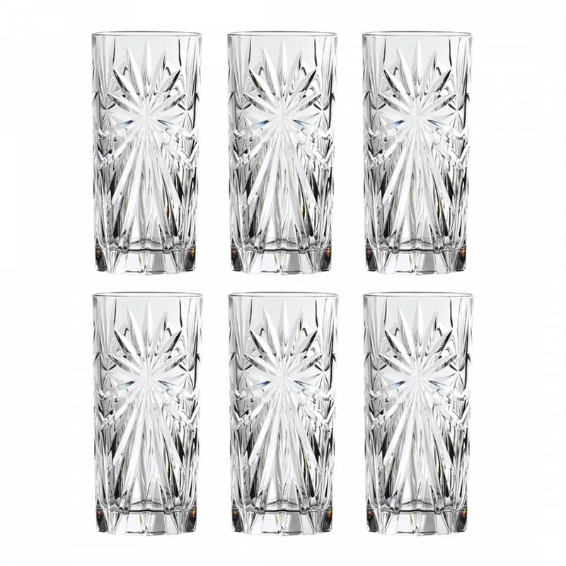 RCR Oasis Crystal Hi-Ball Tumbler Glasses Set of 6 - DRINKING GLASSES - Beattys of Loughrea