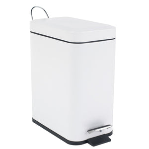 Beldray Rectangular Pedal Bin White 5 Litre - CLEANING - DUSTBIN/WASTE BIN - Beattys of Loughrea