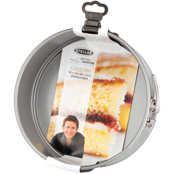 Stellar James Martin, Bakers Collection 8"/20cm Round Cake Tin, Springform, Non-Stick - BAKEWARE - Beattys of Loughrea