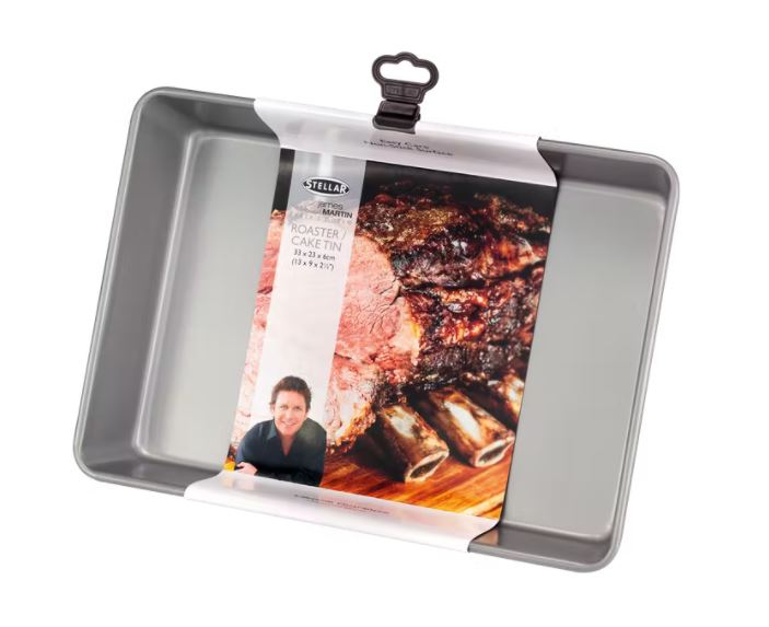 Stellar James Martin, Bakers Collection 33 x 23 x 6cm Cake Tin/Roasting Tray, Non-Stick - BAKEWARE - Beattys of Loughrea