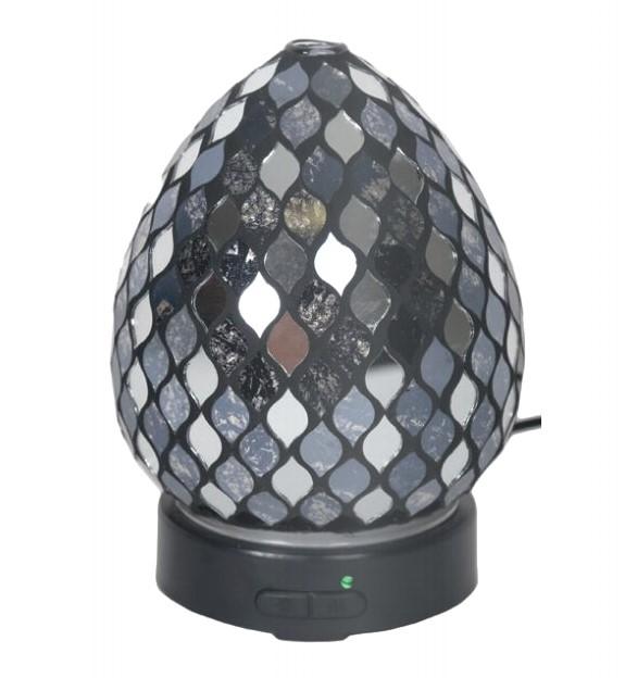 LED Ultrasonic Diffuser - Black Mirror Teardrop 16cm - CANDLE HOLDERS / Lanterns - Beattys of Loughrea