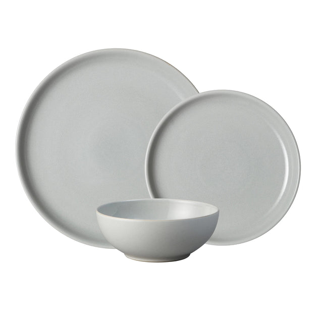 Denby Intro Soft Grey 12 Piece Tableware Set - TABLEWARE SETS - GENERAL - Beattys of Loughrea