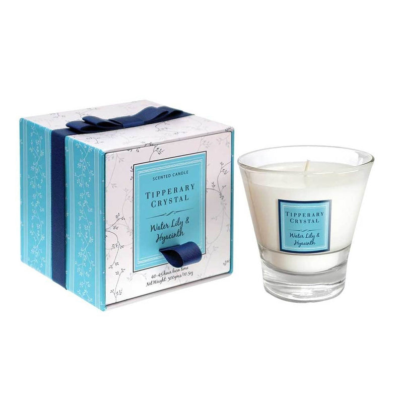TIPPERARY CRYSTAL Water Lily & Hyacinth Tumbler Candle - CANDLES - Beattys of Loughrea