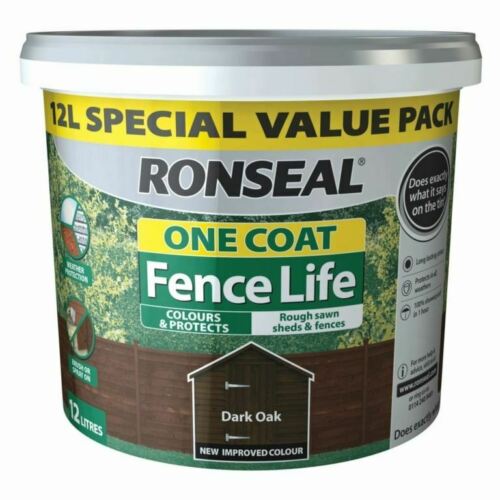 Ronseal One Coat Fence Life - 12 Litre Red Cedar - VARNISHES / WOODCARE - Beattys of Loughrea