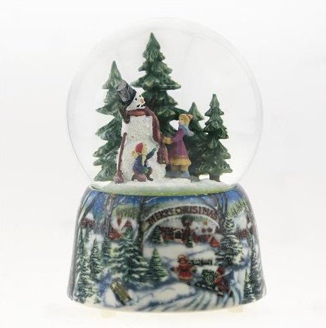 Musical Snow Globe Snowman &Kids - XMAS ROOM DECORATION LARGE AND LIGHT UP - Beattys of Loughrea