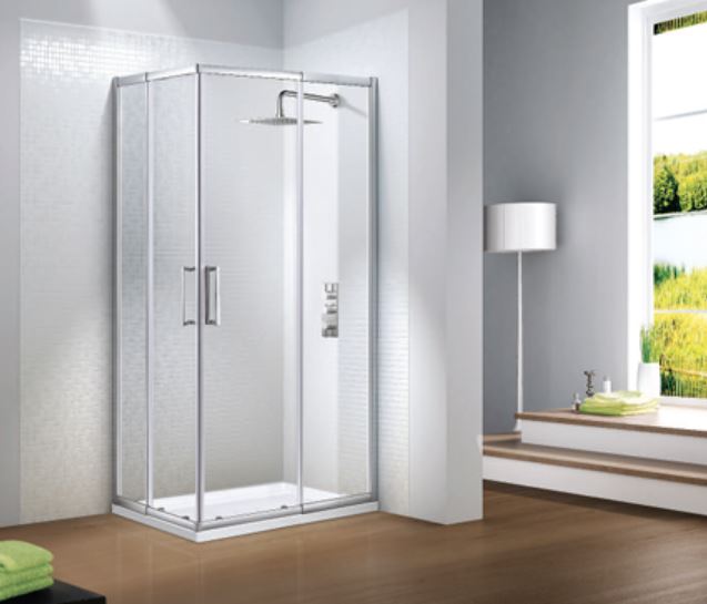 Flair Slimline Capella Corner Entry 800mm - SHOWER DOORS - Beattys of Loughrea