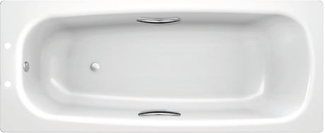 StrataSingle Ended Steel Bath with Grips L 1600 x W 700mm x D 390mm - BATHS - Beattys of Loughrea