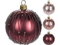 DSK XMAS BALL 100MM STAR ASST PINK AVG104150 - XMAS BAUBLES - Beattys of Loughrea