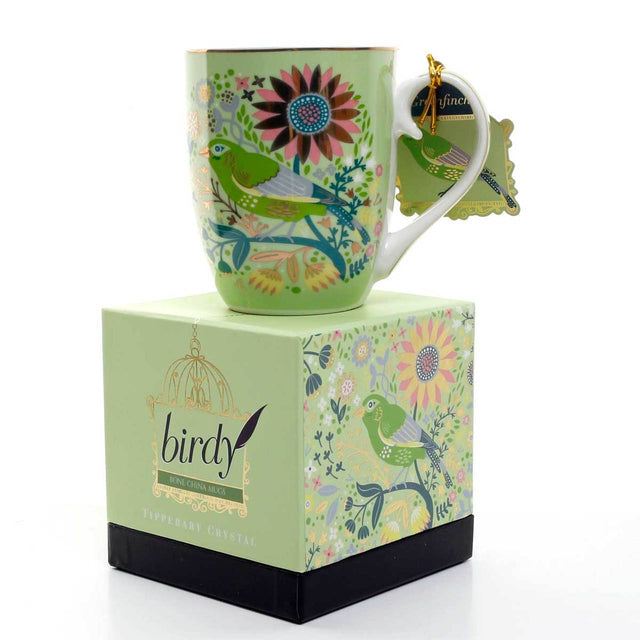 Tipperary Crystal Single Birdy Mug - Greenfinch - MUG SETS - Beattys of Loughrea