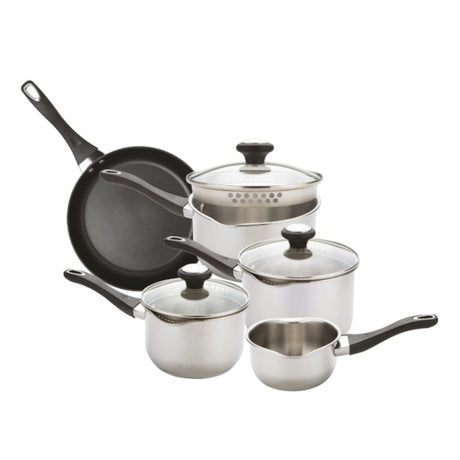 Prestige 'Strain Away' 5pc Stainless Steel Set - COOKWARE - S/STEEL - Beattys of Loughrea