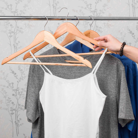 Beldray Wooden Coat Hangers Set of 4 - H/H - CLOTHES PEG/COAT HANGER/WALKING STICK..ETC - Beattys of Loughrea