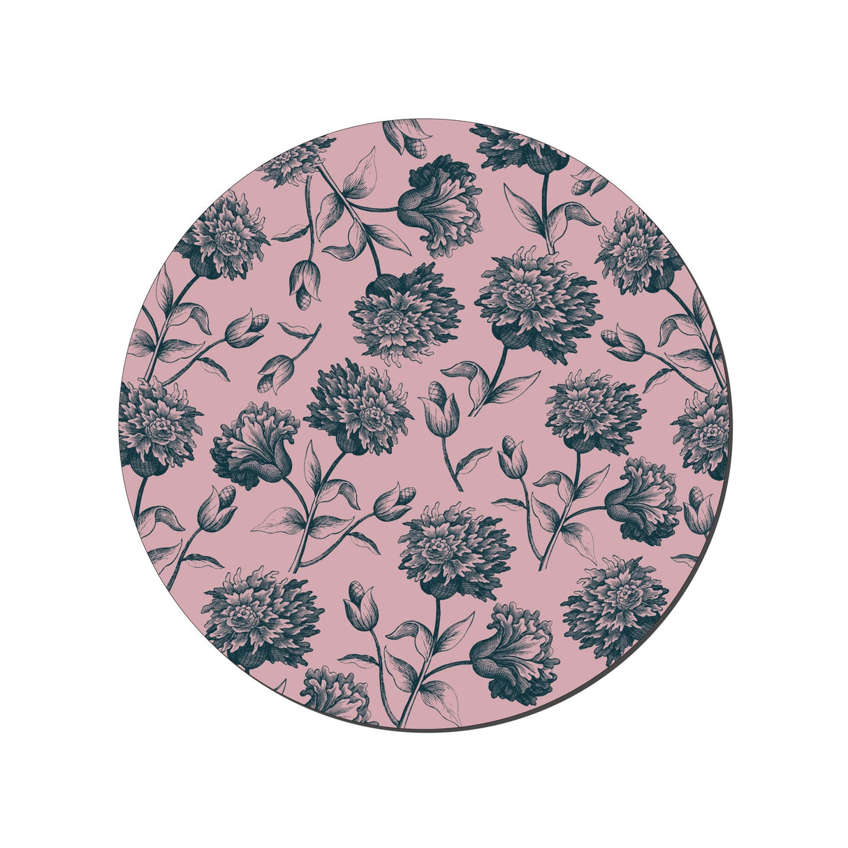 Denby Rose Engraved Floral Round Set Of 6 Placemats - TABLEMATS/COASTERS - Beattys of Loughrea