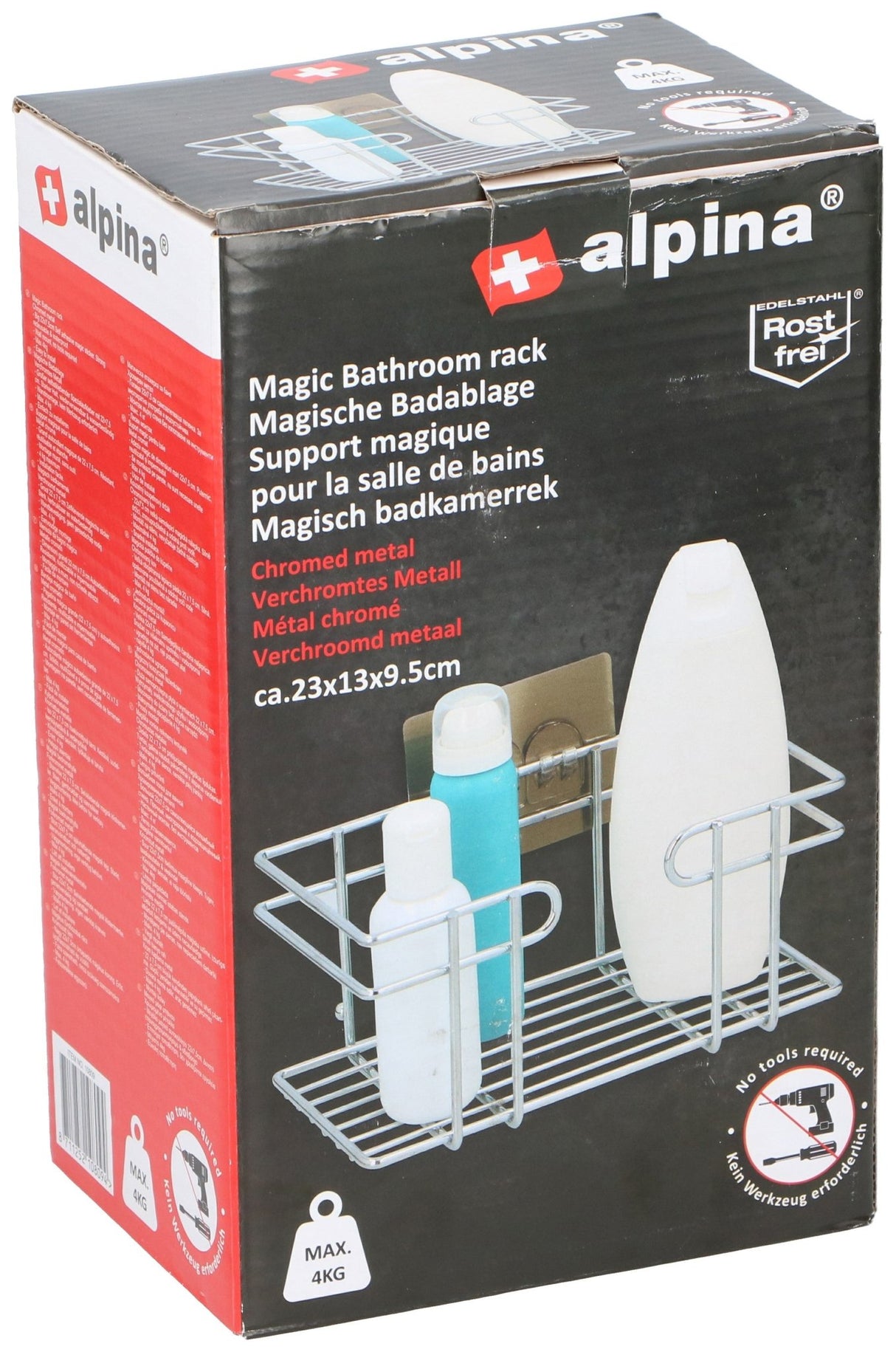 Alpina Bathroom Rack 25 x 10 x 9cm - BATHROOM T/BRUSH, CADDY, TOWEL RAIL & HOLDERS ACCESSORI - Beattys of Loughrea