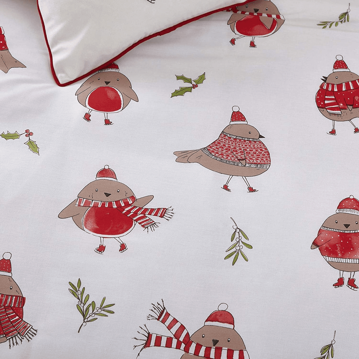 Catherine Lansfield Robins Duvet Cover Set Kingsize - DUVET COVERS - Beattys of Loughrea