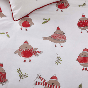 Catherine Lansfield Robins Duvet Cover Set Kingsize - DUVET COVERS - Beattys of Loughrea