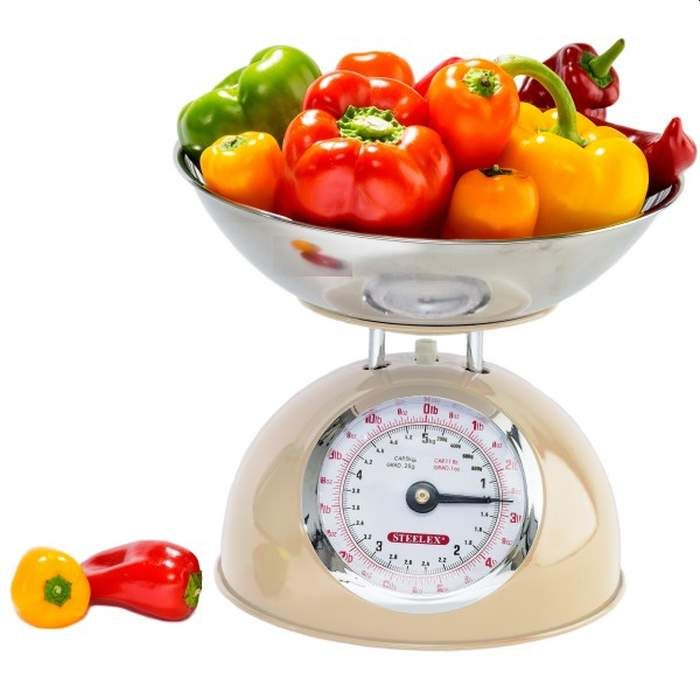 Steelex Cream Metal Kitchen Scales - KITCHEN SCALES - Beattys of Loughrea
