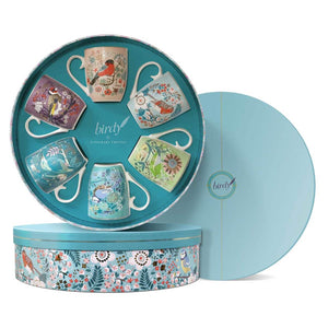 Tipperary Crystal Birdy Set Of 6 Mugs In Hat Box - MUG SETS - Beattys of Loughrea
