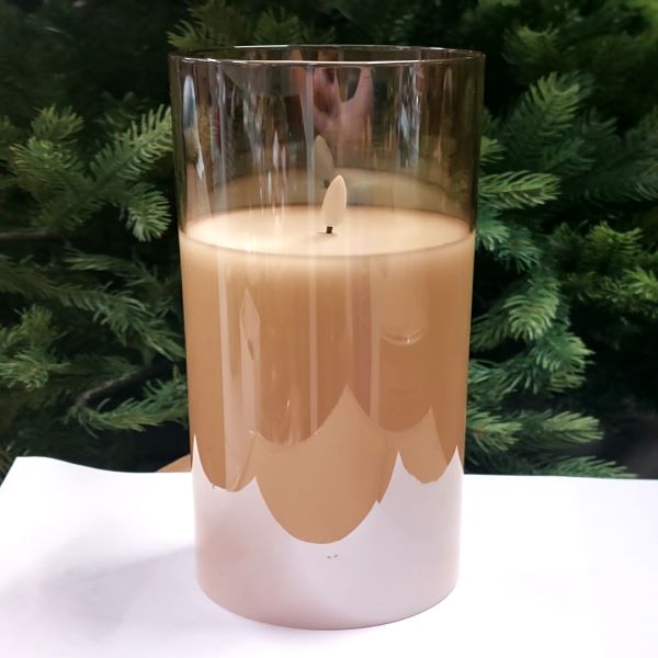 Led Gold Candle 10 X25Cm - XMAS CANDLES - Beattys of Loughrea