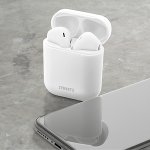 Streetz True Wireless Stereo Earbuds with Charging Case - White - HEADPHONES / EARPHONES/ MICROPHONE - Beattys of Loughrea