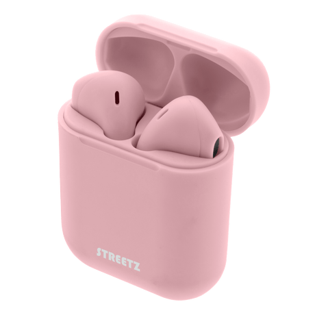 Streetz True Wireless Stereo Earbuds with Charging Case - Pink - HEADPHONES / EARPHONES/ MICROPHONE - Beattys of Loughrea