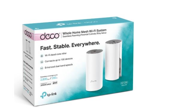 Pts Tp-Link Ac1200 2Pk Mesh+ Ep Wifi System DECOE4 - ROUTERS/ WIRELESS ADAPTORS - Beattys of Loughrea