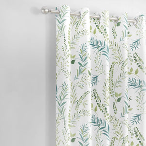 Fernworthy Green Eyelet Curtains 66 x 72 - CURTAINS - READY MADE - Beattys of Loughrea