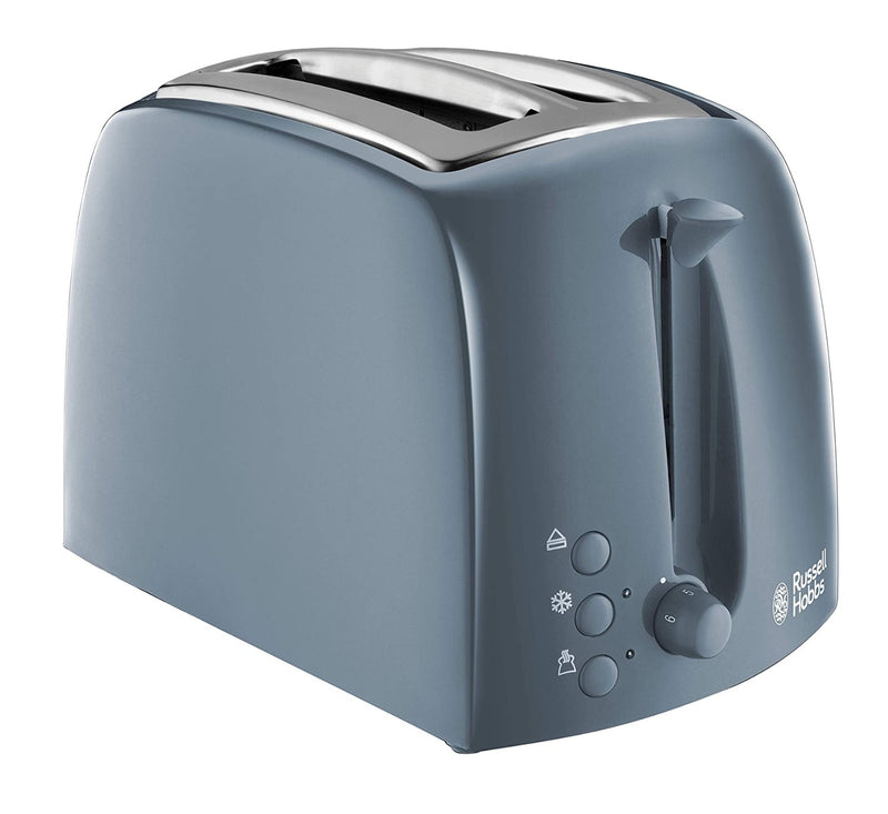 RUSSELL HOBBS 21644 TEXTURES 2 SLICE TOASTER GREY - TOASTERS - Beattys of Loughrea