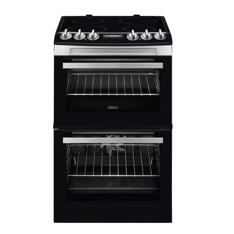 Zanussi 55cm Double Oven Cooker - ZCV46250XA - ELECT OVEN SINGLE & DBLE BUILT IN - Beattys of Loughrea