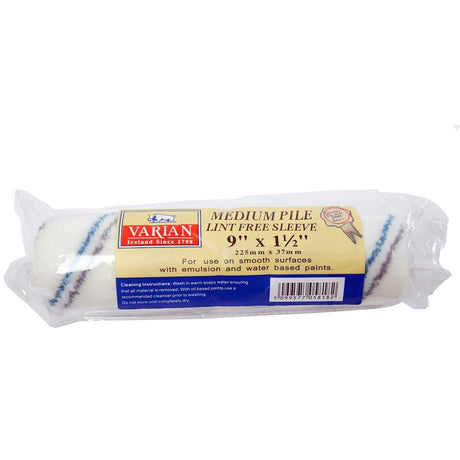 Varian Medium Pile Paint Roller Sleeve Lint Free - 9in - ROLLERS/SLEEVES - Beattys of Loughrea