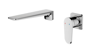 Aqualla Linea Wall Mounted Basin Mixer Chrome - BATH/SHOWER MIXER TAP - Beattys of Loughrea