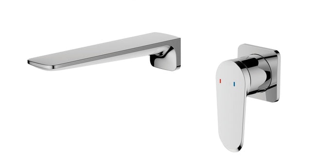Aqualla Linea Wall Mounted Basin Mixer Chrome - BATH/SHOWER MIXER TAP - Beattys of Loughrea