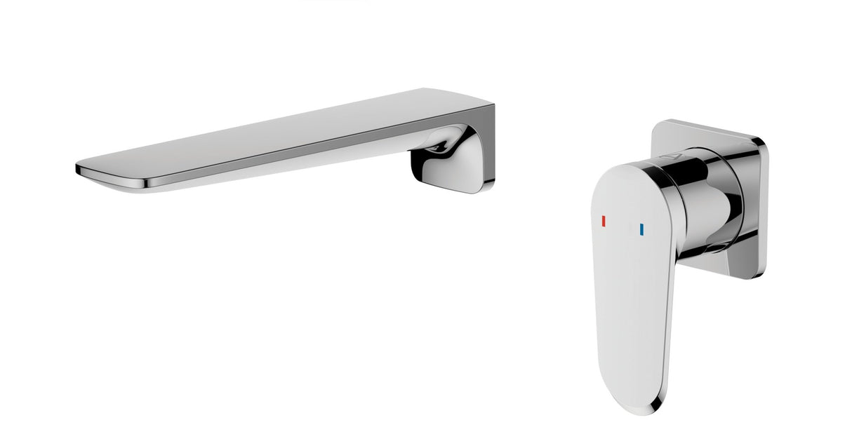 Aqualla Linea Wall Mounted Basin Mixer Chrome - BATH/SHOWER MIXER TAP - Beattys of Loughrea