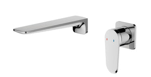 Aqualla Linea Wall Mounted Basin Mixer Chrome - BATH/SHOWER MIXER TAP - Beattys of Loughrea