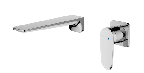 Aqualla Linea Wall Mounted Basin Mixer Chrome - BATH/SHOWER MIXER TAP - Beattys of Loughrea
