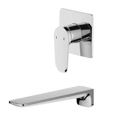 Aqualla Linea Wall Mounted Bath Filler Chrome - BATH/SHOWER MIXER TAP - Beattys of Loughrea