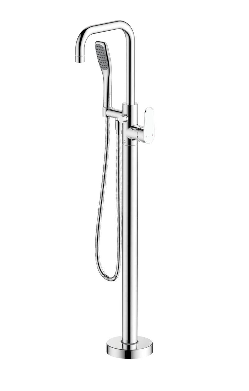 Aqualla Linea Free Standing Bath Shower Mixer Chrome - BATH/SHOWER MIXER TAP - Beattys of Loughrea