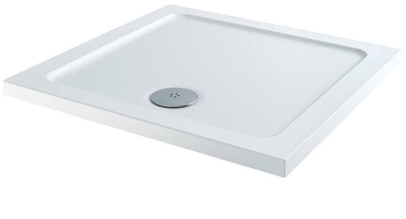 Flair Slimline Square Shower tray 800mmx800mm - TRAYS/WASTES - Beattys of Loughrea