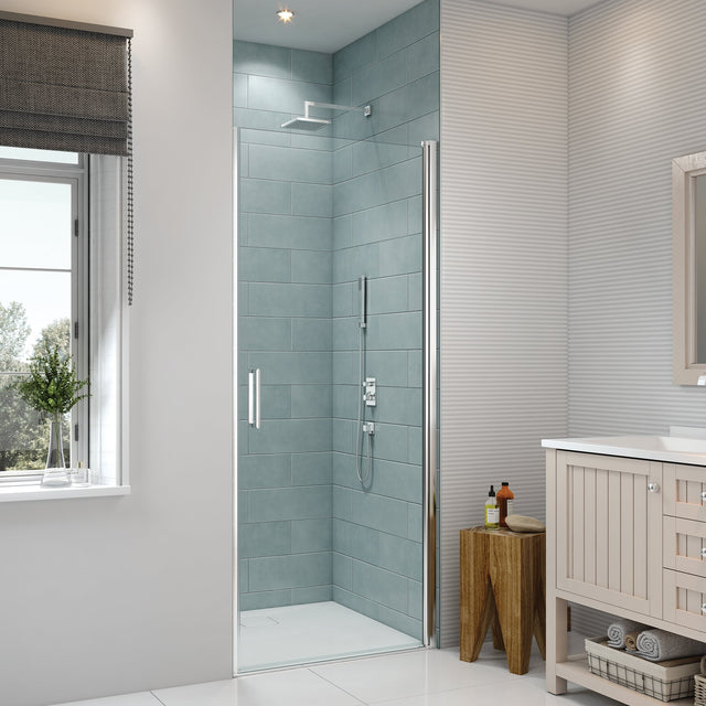Merlyn 8 Series Frameless Pivot Door 760mm - SHOWER DOORS - Beattys of Loughrea
