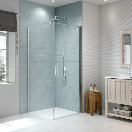 Merlyn 8 Series Frameless Pivot Door Side Panel 1200mm BS2020 - SHOWER DOORS - Beattys of Loughrea