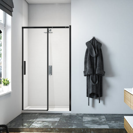 Merlyn Black Sliding Door 1200mm - SHOWER DOORS - Beattys of Loughrea