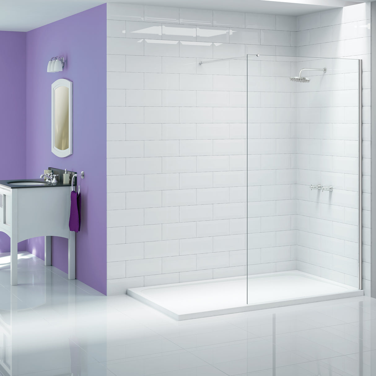Merlyn Sprint Shower wall panel 760mm - SHOWER DOORS - Beattys of Loughrea
