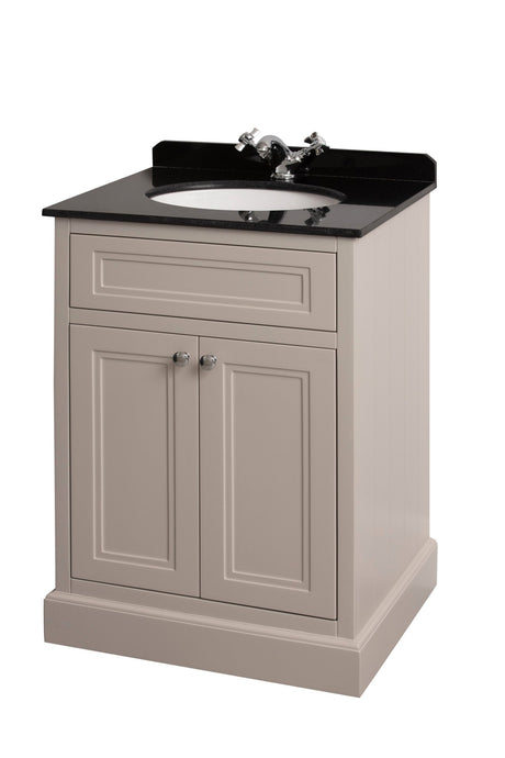 Bathroom Studio Charlotte 60cm Stone White/Black Marble Unit & Basin - VANITY UNITS - Beattys of Loughrea